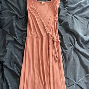 Pink Wrap Dress